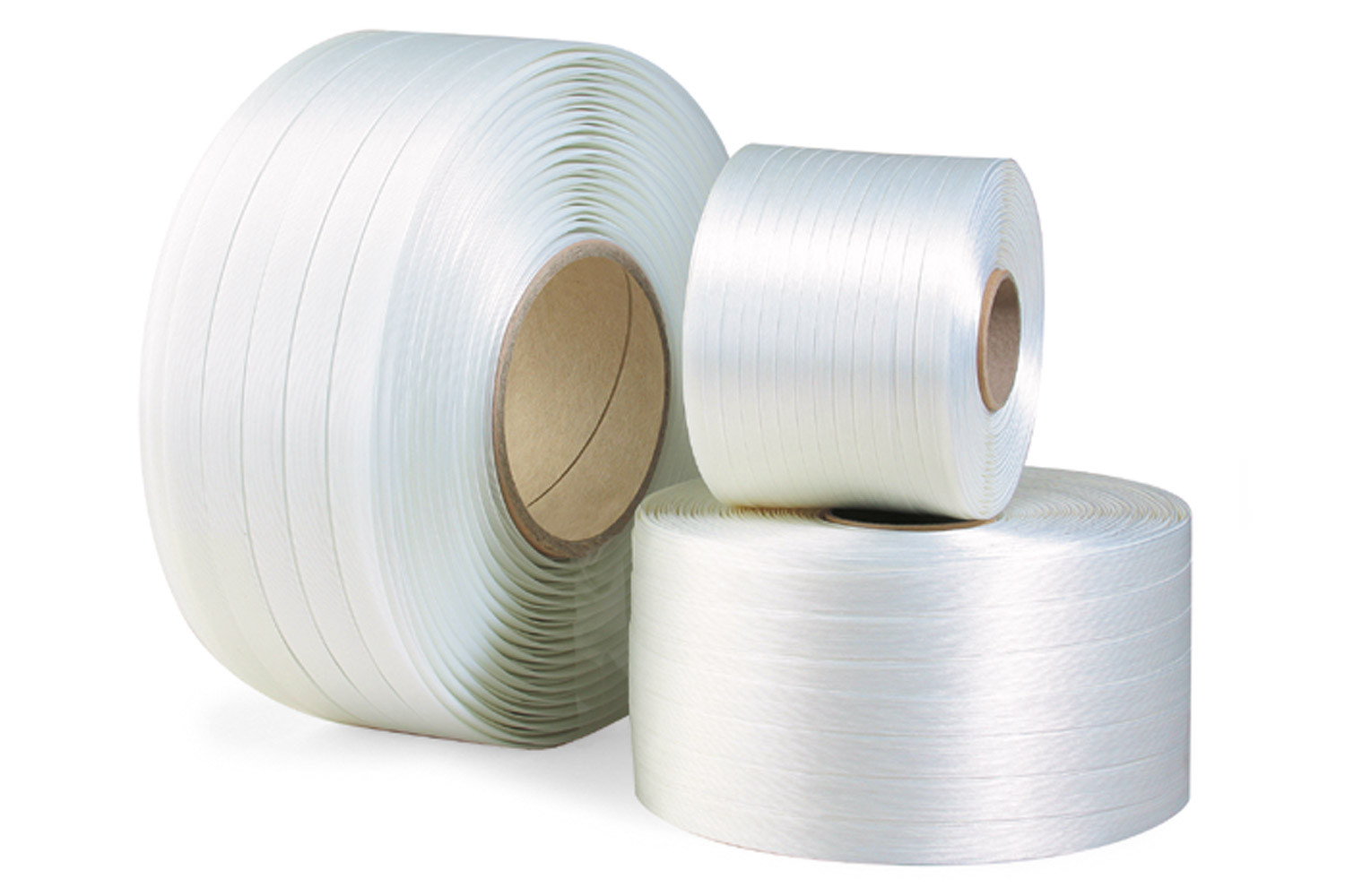 PET Umreifungsband 13 mm x 1100 Lfm weiß Textilumreifungsband Polyesterband 
